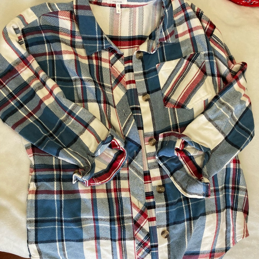 Maurices Plaid Shacket- Size S